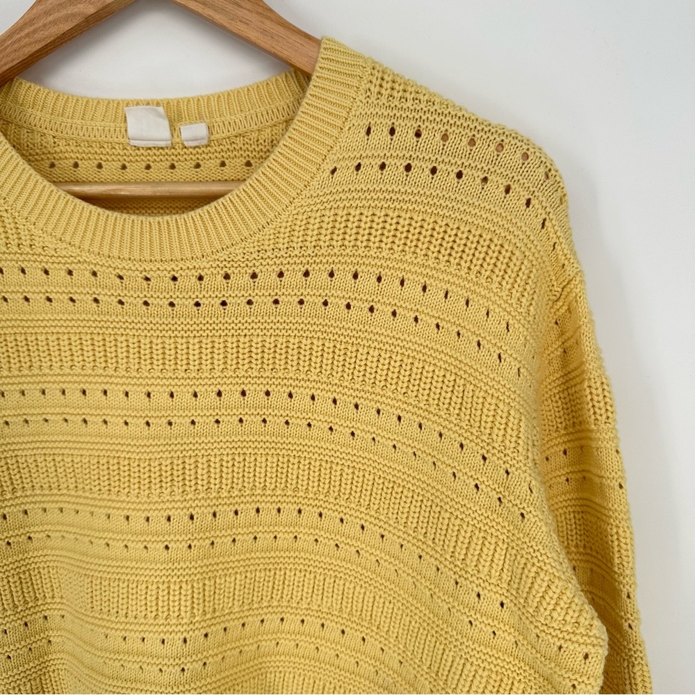 Gap Relaxed Mixed-Stitch Tunic Sweater, Yellow, Medium - Picture 7 of 12